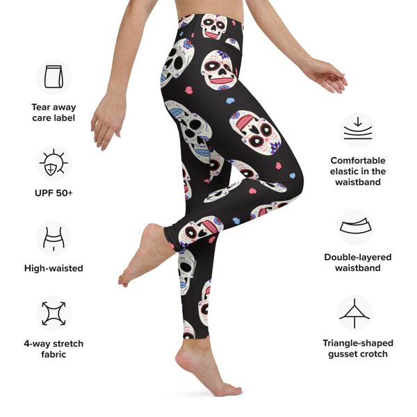 Women's Mexican Sugar Skull Yoga Leggings