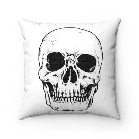 Black Skull Square Pillow