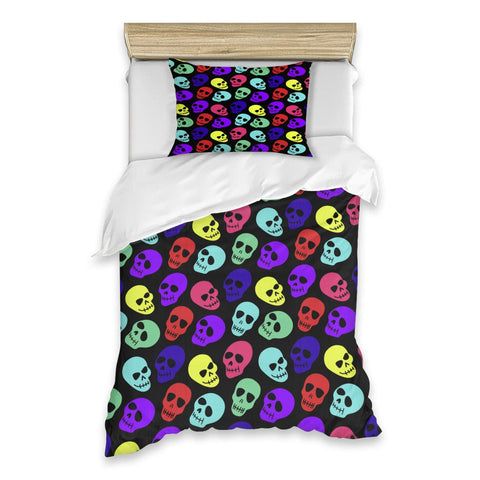 Skulls Two-Piece Multi-Size Print Comforter Set Single Bed
