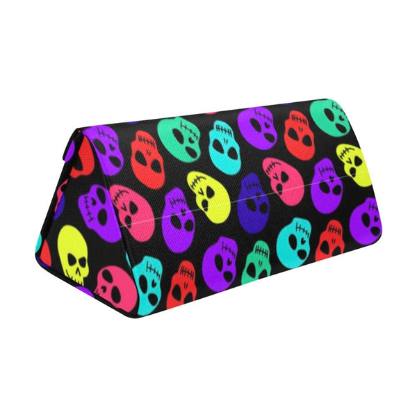Colorful Skulls Print Custom Foldable Glasses Case