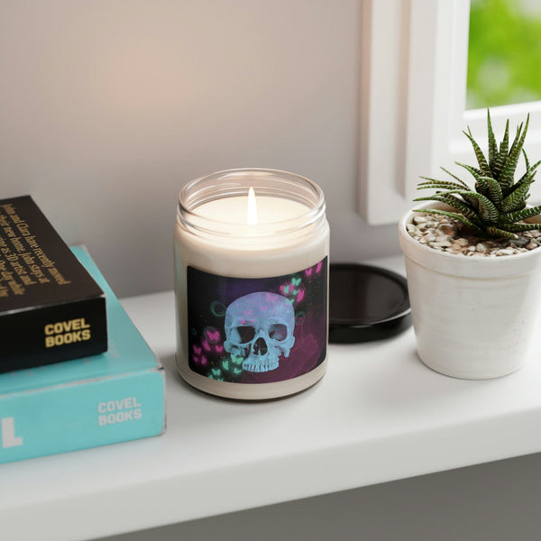 Blue Skull Butterfly Scented Soy Candle 5 Scents