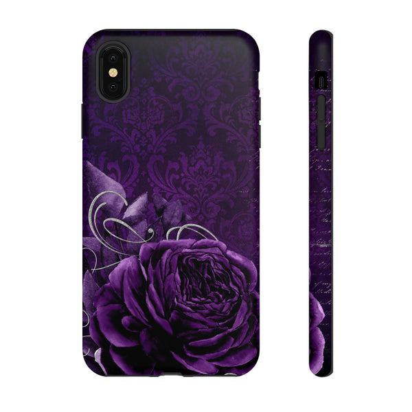 Gothic Purple Rose Tough Cell Phone Cases
