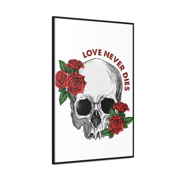 Skull Love Never Dies Gallery Canvas Wraps Vertical Frame 17 Sizes