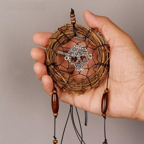 Skull Mini Dream Catcher Home Decoration - Skull Clothing and Accessories Skull only Merchandise
