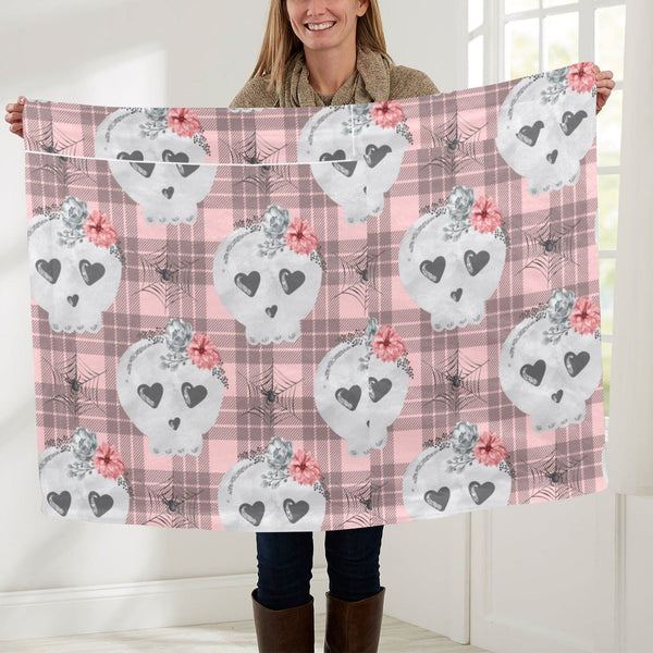 Pink Skulls Soft Baby Blanket 40"x50"