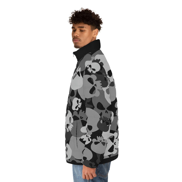 Men's Camo Skulls Puffer Jacket