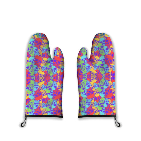 Colorful Skulls Insulated Oven Glove