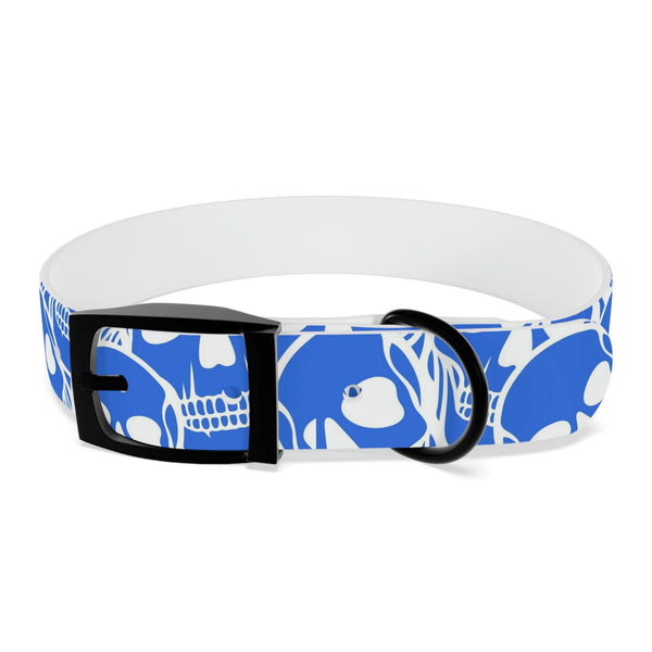 Blue Skull Dog Collar Four Color Buckles