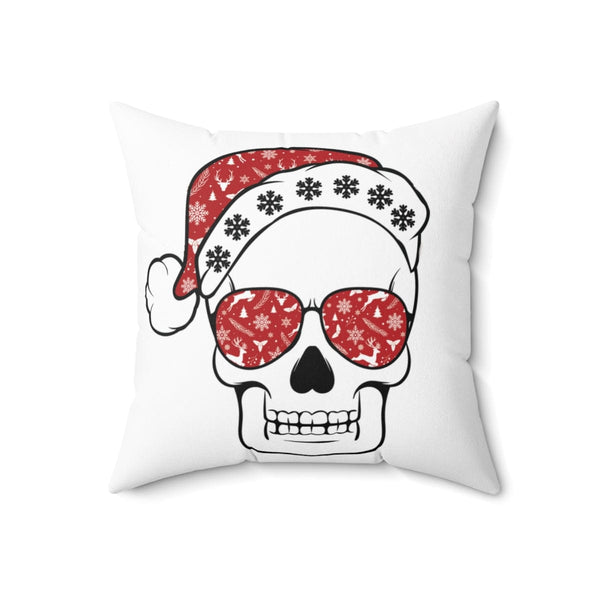 Christmas Skull Spun Polyester Square Pillow