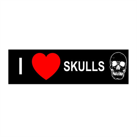 I Heart Skulls - Original Skull Bumper Stickers