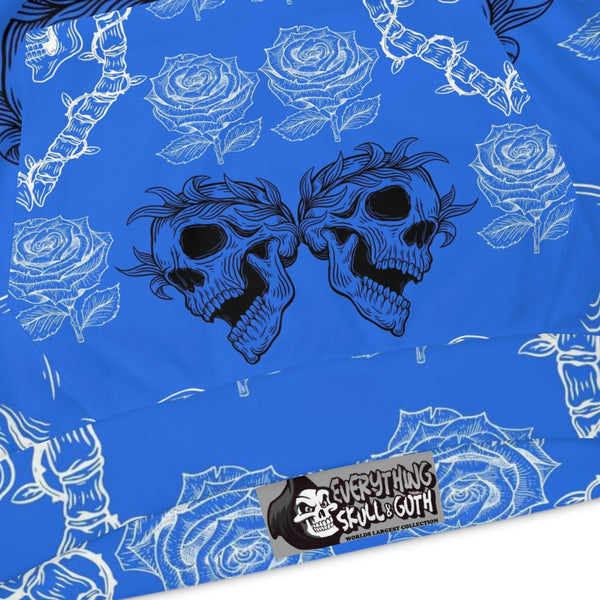 Children's Blue Skulls Front Pocket Hoodie