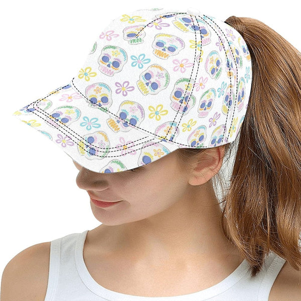 Make A Bold Impression With Our Pastel Skulls Snapback Cap