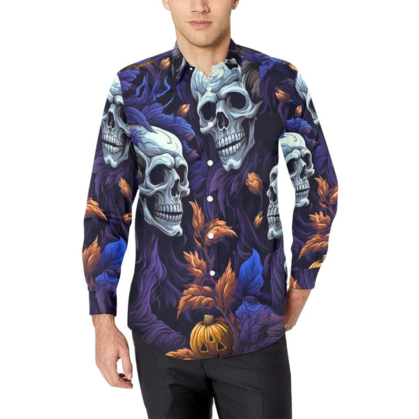 men's skull dress shirt Skull dress shirt