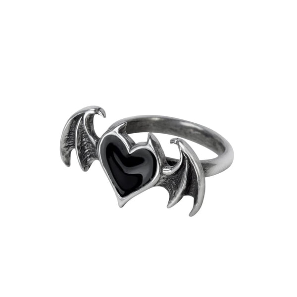 Black Demon Heart Gothic Soul Ring