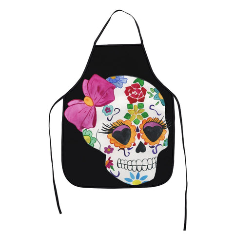 Cute Skull With Pink Bow Childrens Apron