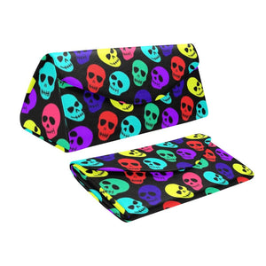 Colorful Skulls Print Custom Foldable Glasses Case