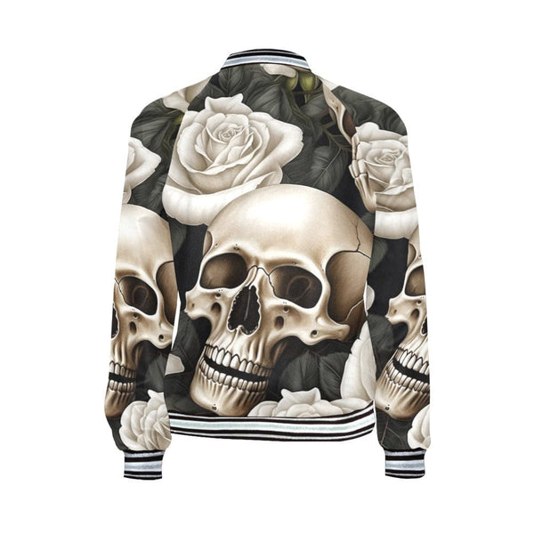 Skulls And Roses Bomber Jacket for Women