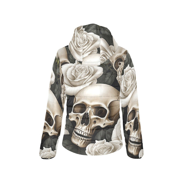 Skulls And Roses Women's Padded Hooded Jacket