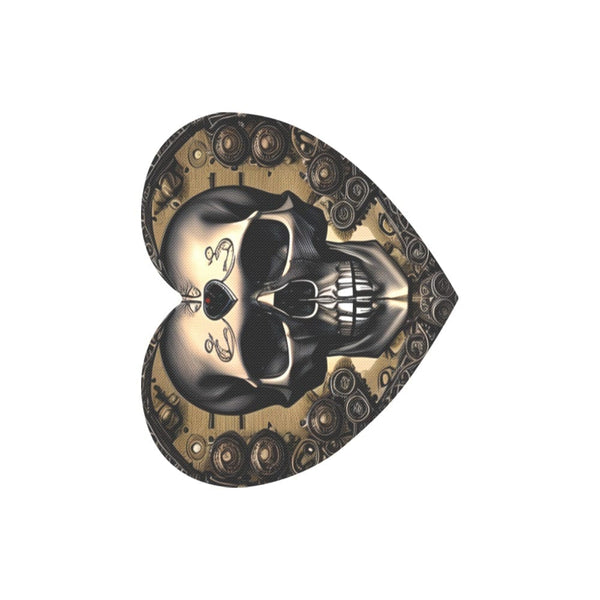 Gold Skull Heart Shaped Mousepad