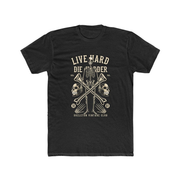 Live Hard Die Harder - Men's Soft Cotton Crew Tee
