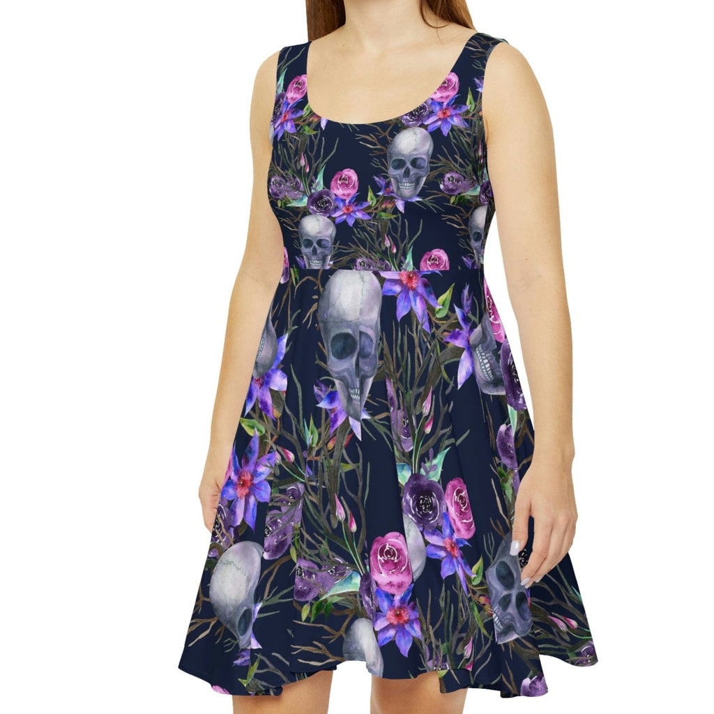 purple floral skater dress Purple Floral Skater Dress: Sleeveless Summer Sundress