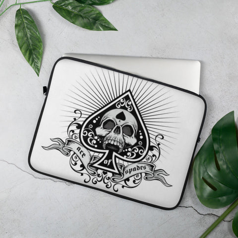 Skull Ace Of Spades Laptop Sleeve 2 Sizes