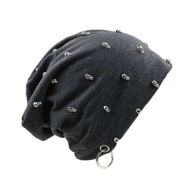 Casual Hat With Skulls & Hoop Winter Warm Beanie 4 Colors