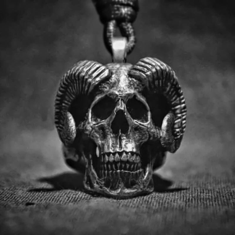 Gothic Skull Goat Stainless Steel Pendant Unique Jewelry - Skull Clothing and Accessories Skull only Merchandise