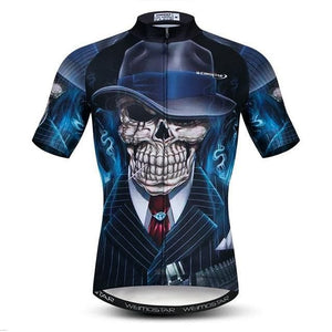 Business Skull With Hat Cycling Jersey