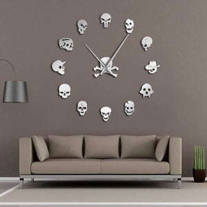 Skull Heads Antique Framless Style Wall Clock