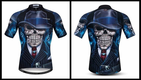 Business Skull With Hat Cycling Jersey