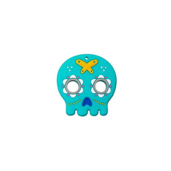 1PCS Silicone Baby Skull Silicone Teether 4 Colors