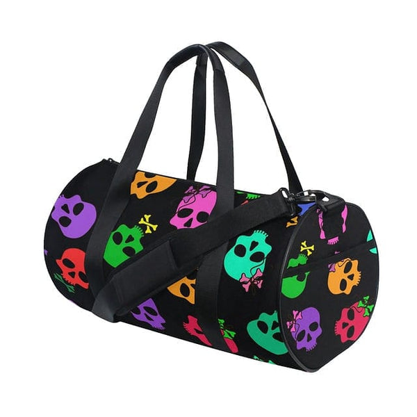 Waterproof Skull Printing Big Black Color Duffle Bag 15 Patterns