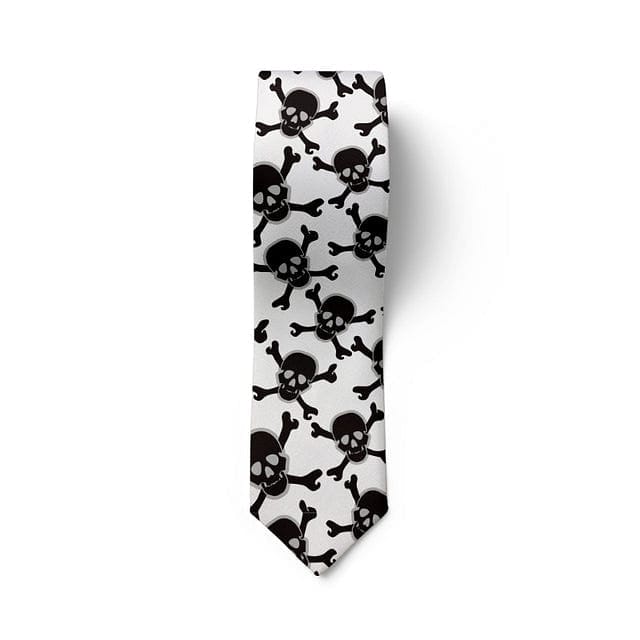 Fashion Skull Punk 8cm Casual Nylon Tie