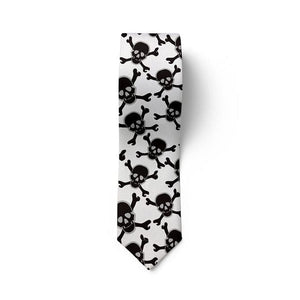 Fashion Skull Punk 8cm Casual Nylon Tie