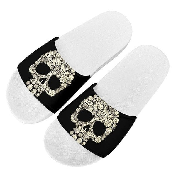 Gothic Skull Design Woman's Summer Beach Flip Flops 5 Patterns