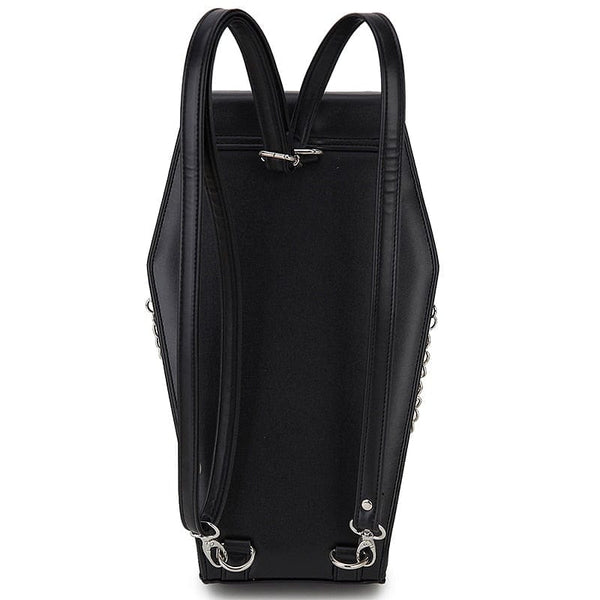 Punk Goth Style Women's Coffin Shape Black Backpack