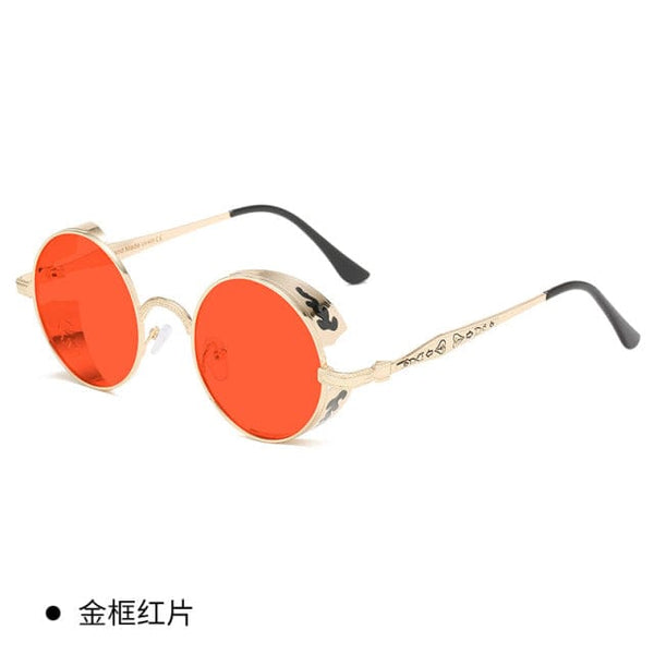 Classic Steampunk Men and Women's Retro Round Sunglasses UV400 11 Colors