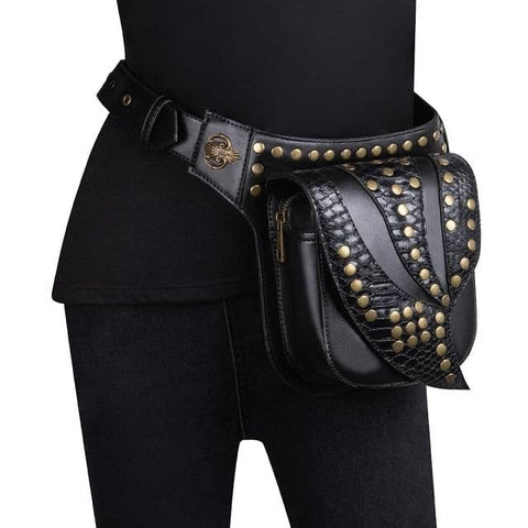 Steampunk Leather Retro Rivet Leg Bags