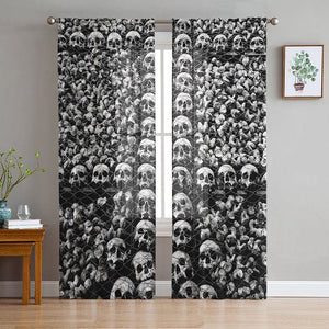 Black Skulls Curtains for Living Room Bedroom Decoration Window Curtain