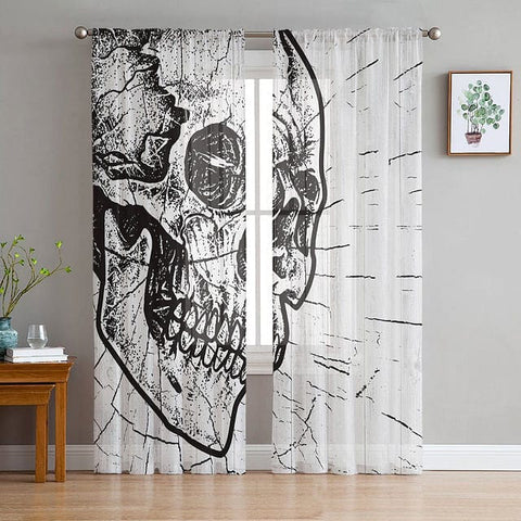 Skull Head Living Room Bedroom Decoration Window Curtain