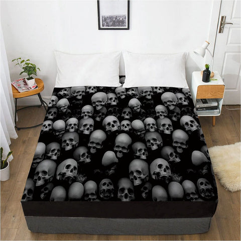 Lots of Skulls 1pc Elastic Fitted Sheet With An Elastic Band
