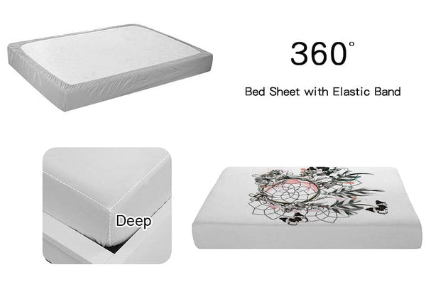 Skull 1pc Elastic Fitted Sheet With An Elastic Band