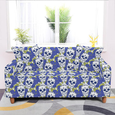 Skull Sofa Cover Stretch Slipcover Furniture Protector Elastic 1/2/3/4-Seat