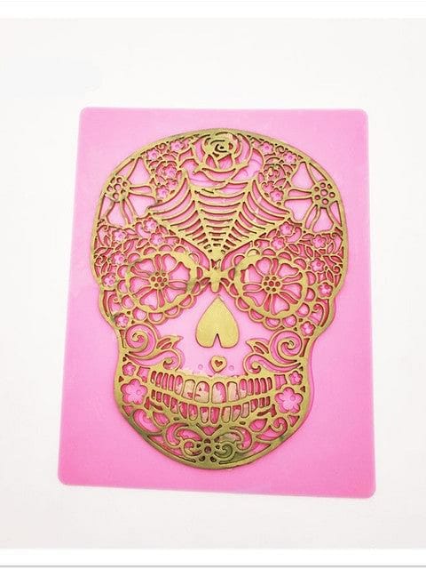 Skull Lace Silicone Mold For Cake Decorating Tool