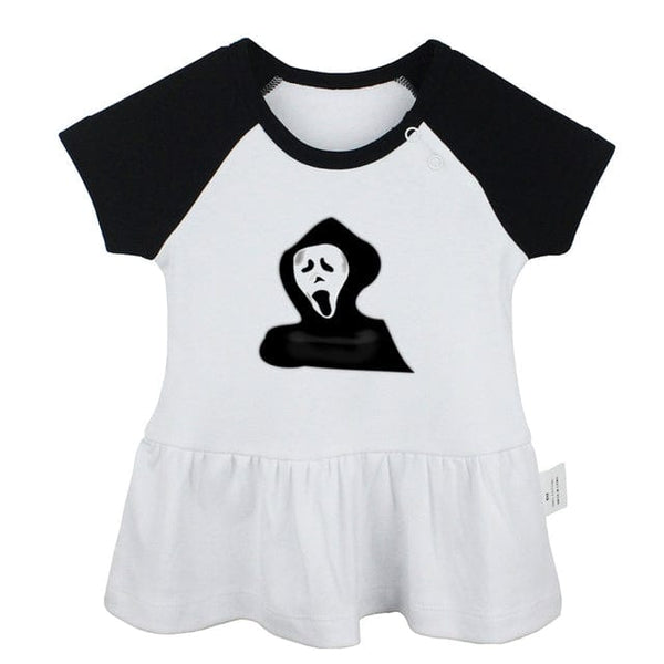 Skull Skeleton Toddler Infant Cotton Dress 7 Patterns 3 Colors