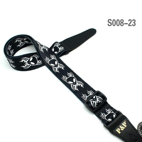 Skull Pattern Electric Guitar Strap - Skull Clothing and Accessories Skull only Merchandise