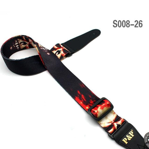 Skull Pattern Electric Guitar Strap - Skull Clothing and Accessories Skull only Merchandise