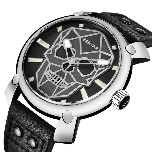 Skull Leather Quartz Wristwatch 4 Colors