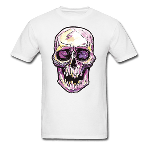 Mens Single Skull T-shirt - white